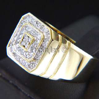 New Natural Diamonds 14k Solid Gold Mens Ring r00055  