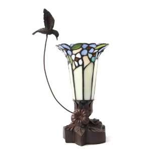  Light of Remembrance   Blue Hummingbird Tiffany Style Lamp 