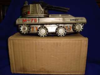 Old Vintage Battery Operated Army Tank from Japan rare  