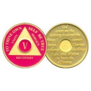 5 Year 24K Gold Plated AA Birthday   Anniversary Recovery 