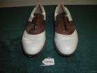 Mens FootJoy Turf Masters Size 9 White & Brown Golf Shoes GA483  