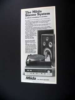 Miida 3140 Receiver T3115 Turntable SP3150 Speakers AD  