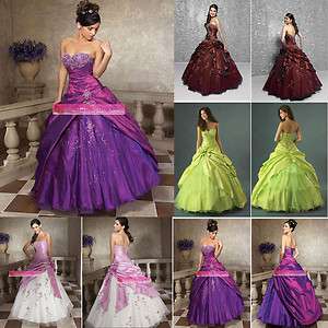 Stock Purple Prom Dresses/Ball Gown SZ6 8 10 12 14 16  