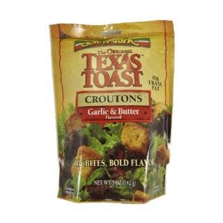   York Texas Toast Croutons Garlic & Butter, 5 Ounce Bags (Pack of 12