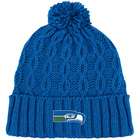 Reebok Seattle Seahawks Womens Knit Hat Retro Pom Cuffed Knit Hat