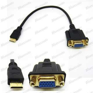   MINI HDMI to VGA HD15 M/F converter Adapter Cable for HDTV HD Player
