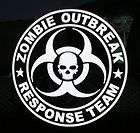 Zombie Apocalypse outbreak response vehicle sticker HAZARD  