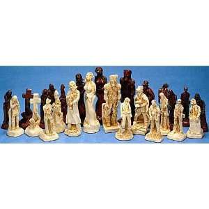  Gothic Horror Crushed Stone Chess Pieces Toys & Games