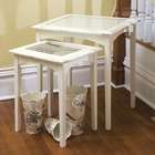 Cape Craftsmen Shutter 2 Piece Nesting Table Set in White
