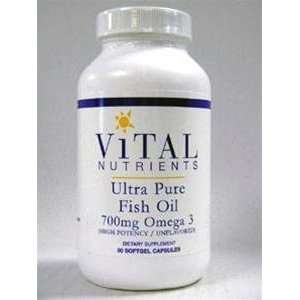  Vital Nutrients 700mg Omega 3 No Lemon, Ultra Pure Fish 