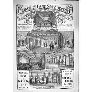   1889 ADVERTISEMENT CHANCERY SAFE DEPOSIT STRONG ROOMS