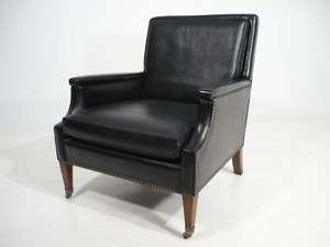 Classic Vintage Mid Century Modern Leather Lounge Chair Baker Era 
