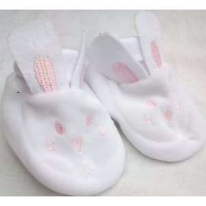  Baby New Born Plush White Bunny Rabbit Shoes Slippers 