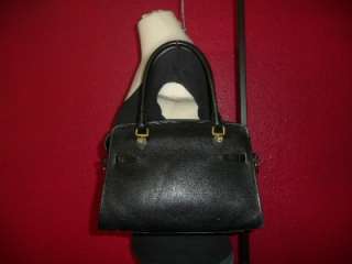 Vintage Dooney & Bourke Black Leather Satchel Doctor Tote Purse Bag 