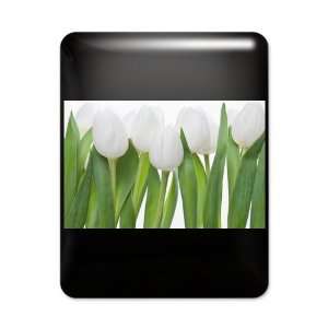  iPad Case Black White Tulips Spring 