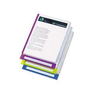 PileSmart Quickview Clear File Jackets w/Fashion ColorTabs 