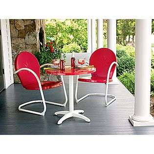 Clam Table   Red  Garden Oasis Outdoor Living Patio Furniture Tables 