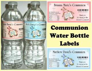 20 1st HOLY COMMUNION PARTY ~ WATER BOTTLE LABELS  