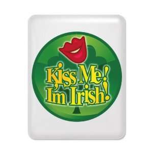  iPad Case White Kiss Me Im Irish Clover 