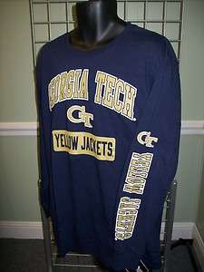 Georgia Tech Yellow Jackets Genuine Stuff Long Sleeve K409WW T Shirt 