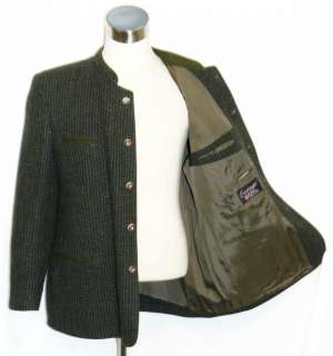 MEN Loden Tweed WOOL COTTON GERMAN Suit JACKET Coat XL  