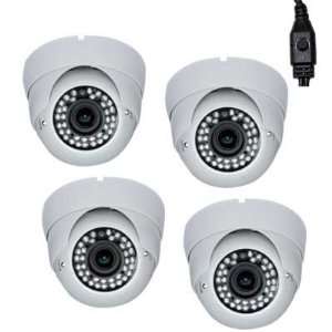  4 Pack of Infrared Dome Indoor Security Camera w/ Power Adapter 