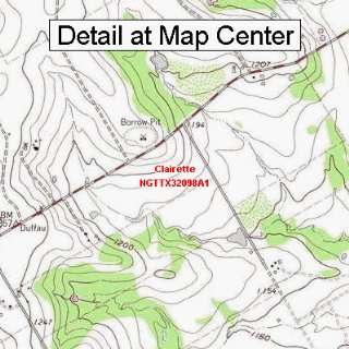 USGS Topographic Quadrangle Map   Clairette, Texas (Folded/Waterproof 