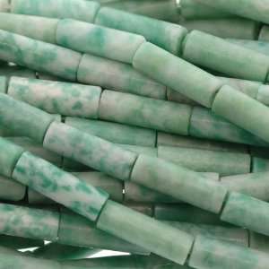 Chinese Jade  Tube Plain   13mm Height, 4mm Width, Sold by 16 Inch 