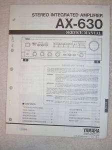 Yamaha Service Manual~AX 630 Amplifier Amp  