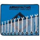 Armstrong 10 pc Full Polish Reversible Ratcheting Wrench Set