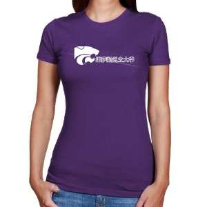   Wildcats Ladies Chinese Slim Fit T shirt   Purple
