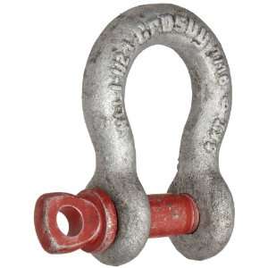 Crosby 1018437 Carbon Steel G 209 Screw Pin Anchor Shackle, Galvanized 