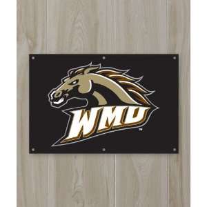   WMU Broncos Applique Embroidered Fan Wall Banner 3ft X 2ft Sports