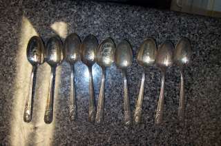 NINE PRESIDENTIAL SPOONS, ALL UNIQUE, VERY COLLECTABLE  