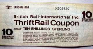 British Rail International ThriftRail Coupons Book  