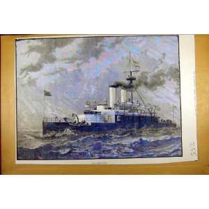  1887 Hms Collingwood Ship Queen Jubilee Naval Review