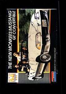 THE NEW MONKEES MUSTANG GT CONVERTIBLE 124 MODEL KIT MINT FACTORY 