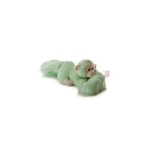   The Plush Green Monkey Fluffy Tail Friend By Aurora Toys & Games