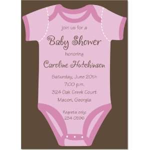  Pink Baby Onesie Baby Shower Invitations Health 