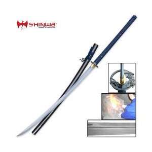    Shinwa Navy Nodachi Damascus Steel Sword