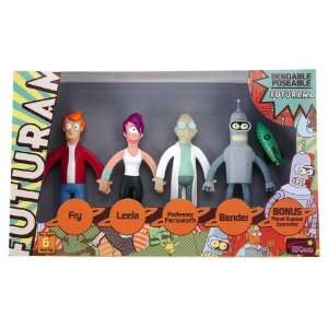   Boxed Set of Bendy Figures   Fry Leela Bender Farnsworth Toys & Games