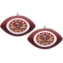 Topperscot San Francisco 49ers Mini Replica Football Ornament Set 