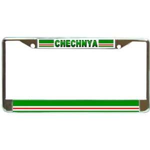  Chechnya Chechen Flag Chrome License Plate Frame Holder 