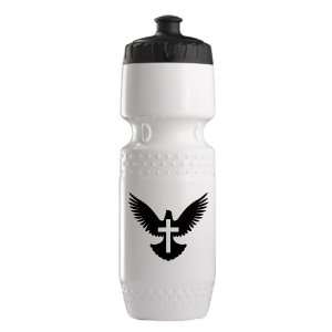   Trek Water Bottle White Blk Dove with Cross for Peace 