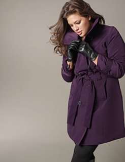 Trench Coat, Leather Gloves, Leggings, Boots  Lane Bryant