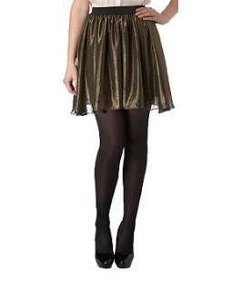 Gold (Gold) Shimmer Mini Skirt  235508993  New Look