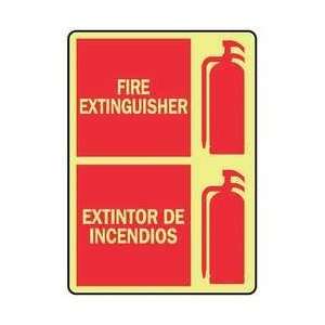  Safety Sign,fire Extinguisher Bilingual   ACCUFORM SIGNS 