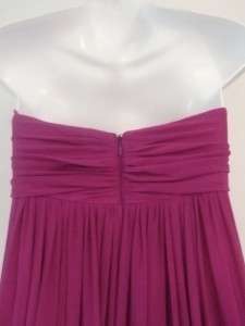   SILK chiffon STRAPLESS full length gown DRESS $890 nwt 12  