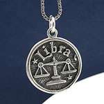 new sterling silver zodiac libra astrology charming pendant