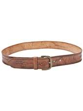 ORCIANI   RUBBED LEATHER BELT